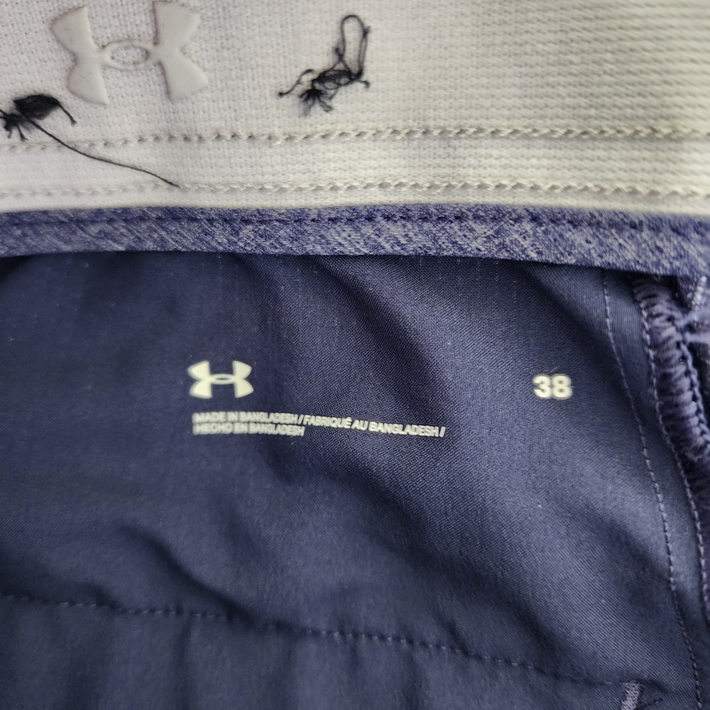 Under Armour blue flat front chino‎ golf shorts mens size 38 - Picture 3 of 5